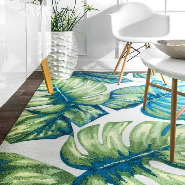 nuLOOM  Contemporary Floral Lisa Multi 9 ft. x 12 ft. Indoor/Outdoor Patio Area Rug - Image 5