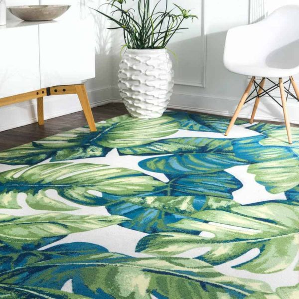 nuLOOM  Contemporary Floral Lisa Multi 9 ft. x 12 ft. Indoor/Outdoor Patio Area Rug - Image 2