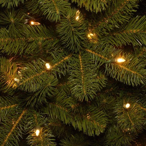 Tree Company PEDD4-392D-65 6.5 ft. Downswept Douglas Pencil Slim Fir Artificial Christmas Tree with Dual Color LED Lights - Image 2