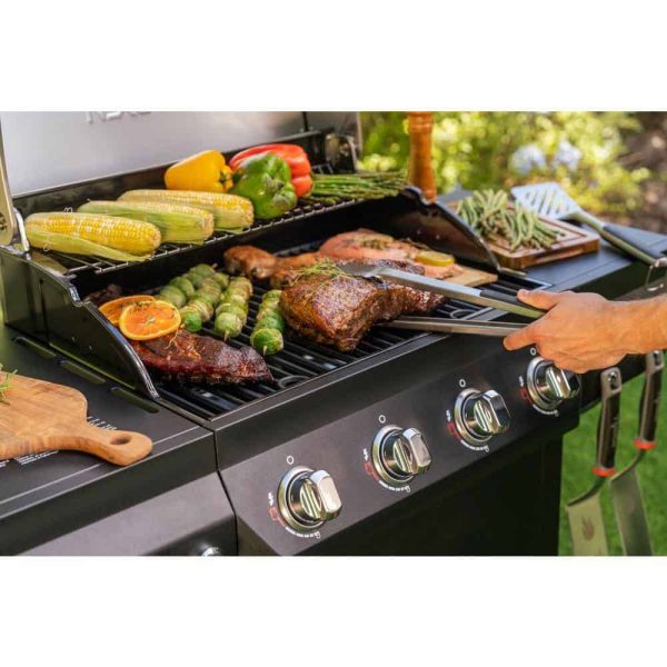 Nexgrill 720-0925PG 4-Burner Propane Gas Grill in Black with Stainless Steel Main Lid - Image 2