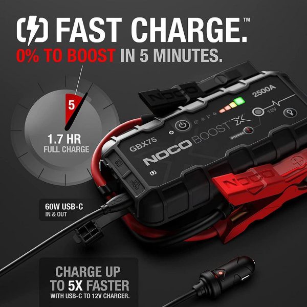 GBX75 Boost X 12-Volt 2500 Amp Lithium Jump Starter - Image 3