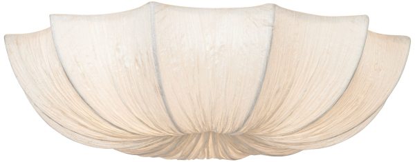 Planetarium 21  Wide Modern White Fabric Ceiling Light - Image 4