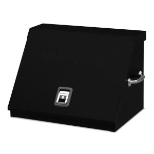 Montezuma 27 in. W x 18 in. D Portable Triangle Top Tool Chest for Sockets, Wrenches and Screwdrivers in Black Powder Coat