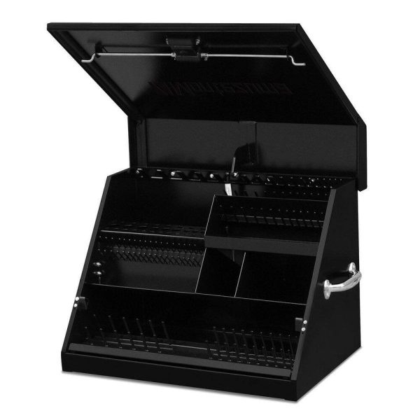 Montezuma 27 in. W x 18 in. D Portable Triangle Top Tool Chest for Sockets, Wrenches and Screwdrivers in Black Powder Coat - Image 4