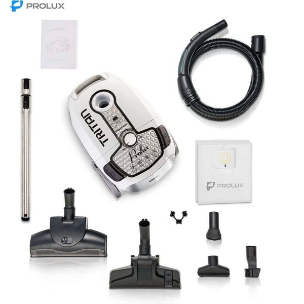 Prolux Tritan Canister Vacuum HEPA Sealed Hard Floor Vacuum with Powerful 12 Amp Motor