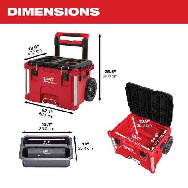 48-22-8426 PACKOUT 22 in. Rolling Modular Tool Box - Image 10