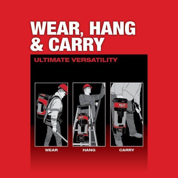 0885-20-48-11-1850 M18 FUEL 1 Gal. 18-Volt Lithium-Ion Brushless Cordless 3-in-1 Backpack Vacuum W/ 5.0Ah Battery - Image 10