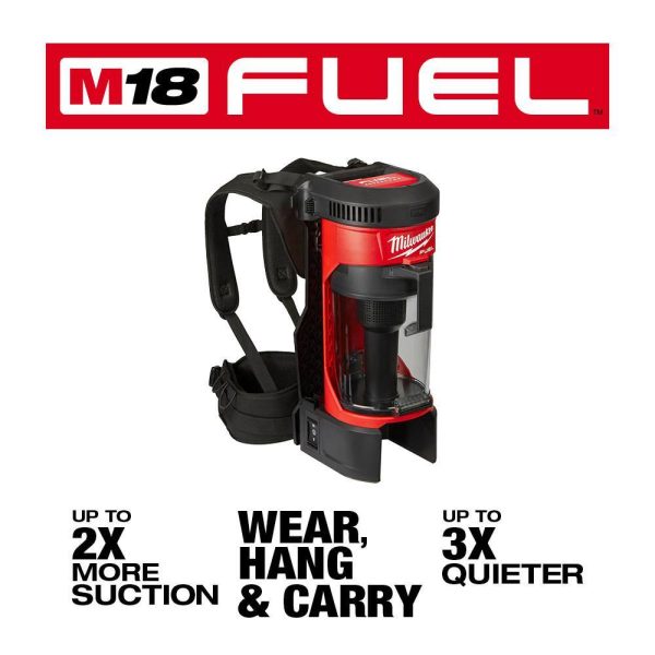 0885-20-48-11-1850 M18 FUEL 1 Gal. 18-Volt Lithium-Ion Brushless Cordless 3-in-1 Backpack Vacuum W/ 5.0Ah Battery - Image 4