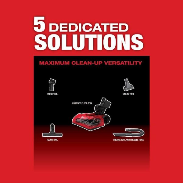 0940-20-48-59-1850 M18 FUEL 18-Volt Lithium-Ion Brushless .25 Gal. Cordless Jobsite Vacuum with 5.0 Ah Battery and Charger - Image 7