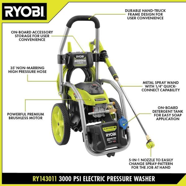 RY143011 3000 PSI 1.1 GPM Cold Water Electric Pressure Washer - Image 4