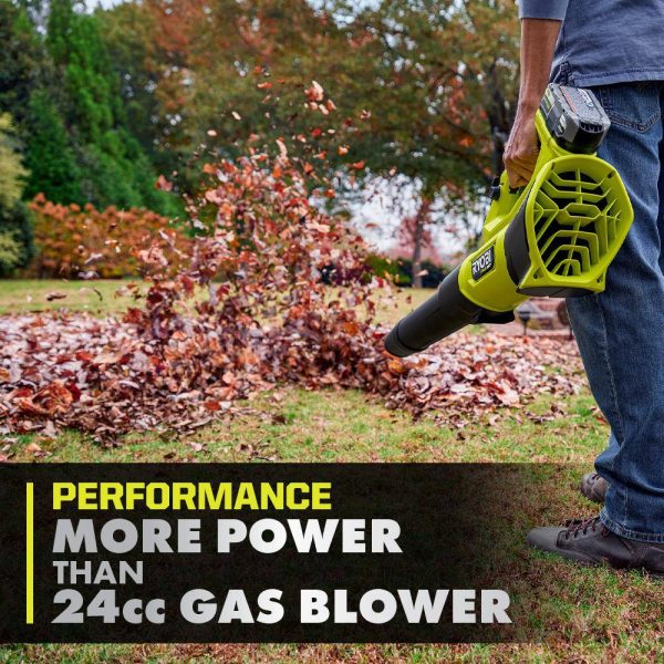 PBLLB01K ONE+ HP 18V Brushless Whisper Series 130 MPH 510 CFM Cordless Battery Leaf Blower with 6.0 Ah Battery and Charger - Image 4