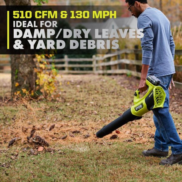 PBLLB01K ONE+ HP 18V Brushless Whisper Series 130 MPH 510 CFM Cordless Battery Leaf Blower with 6.0 Ah Battery and Charger - Image 6