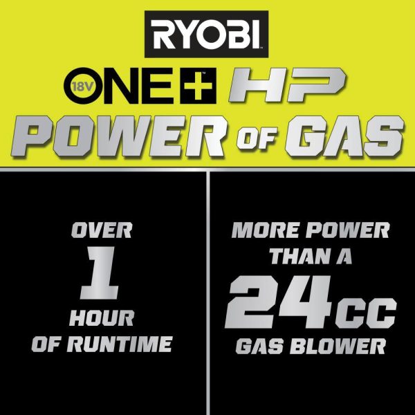 PBLLB01K ONE+ HP 18V Brushless Whisper Series 130 MPH 510 CFM Cordless Battery Leaf Blower with 6.0 Ah Battery and Charger - Image 14