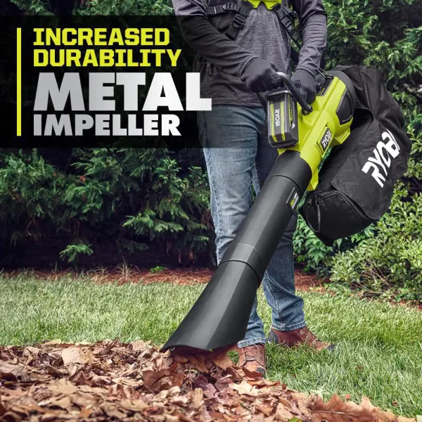 RY404150VNM 40V HP Brushless 100 MPH 600 CFM Cordless Leaf Blower/Mulcher/Vacuum with (2) 4.0 Ah Batteries and Charger - Image 3