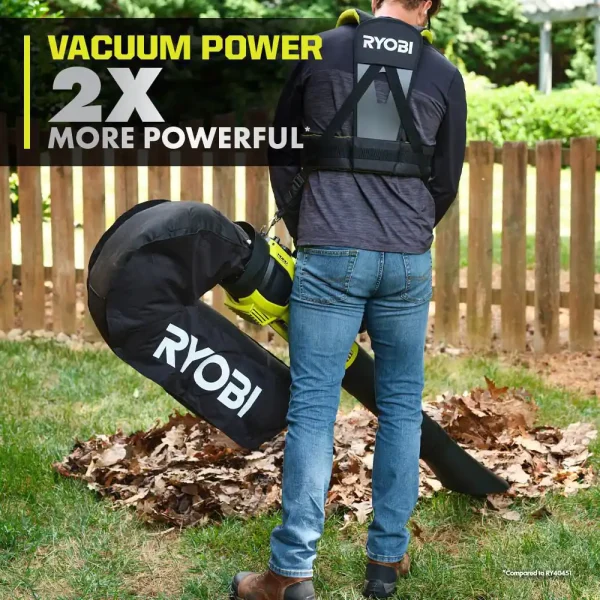 RY404150VNM 40V HP Brushless 100 MPH 600 CFM Cordless Leaf Blower/Mulcher/Vacuum with (2) 4.0 Ah Batteries and Charger - Image 6