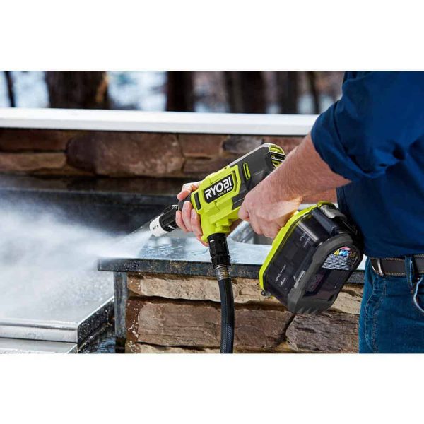 RY121860K ONE+ HP 18-Volt Brushless EZClean 600 PSI 0.7 GPM Cordless Electric Power Cleaner w/ 4.0Ah Battery, Charger, Accessories - Image 9