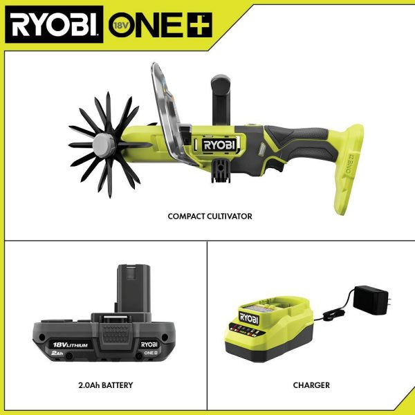 P2990  18V Cordless Compact Battery Cultivator with 2.0 Ah Battery and Charger - Image 3