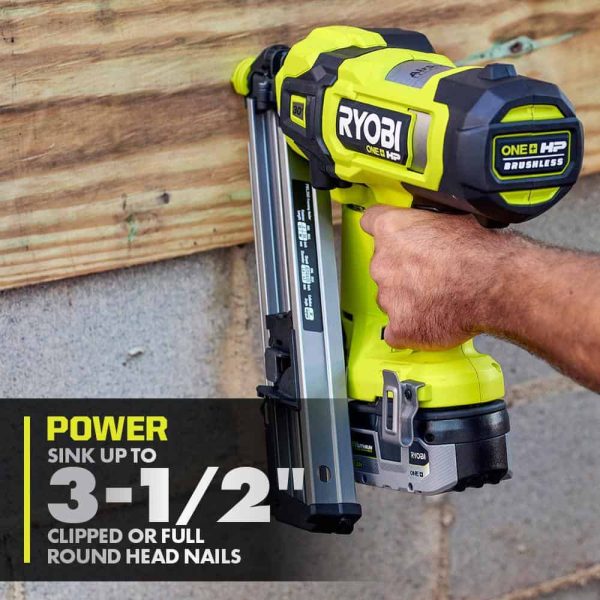PBL350KN ONE+ HP 18V Brushless Cordless AirStrike 30° Framing Nailer Kit with 4.0 Ah HIGH PERFORMANCE Battery and Charger - Image 6