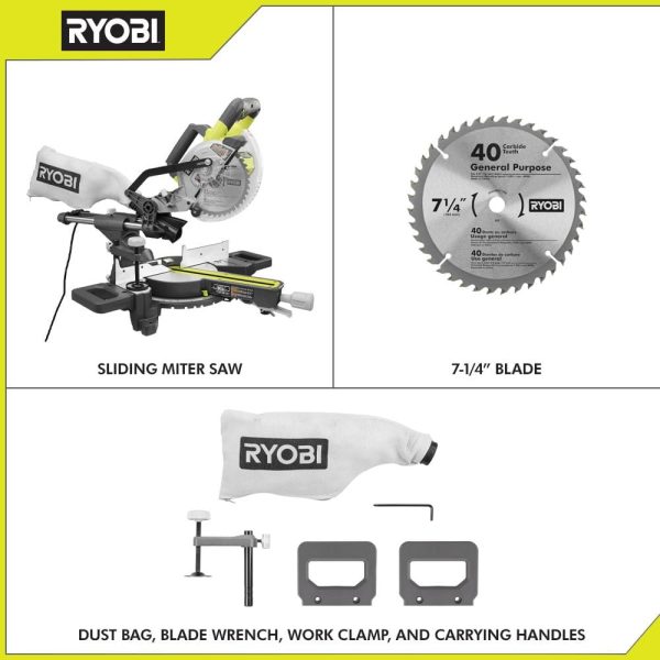 TSS702 10 Amp Corded 7-1/4 in. Compound Sliding Miter Saw - Image 2
