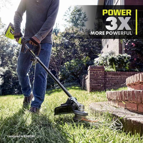 40V HP Brushless 15 in. Carbon Fiber Shafter String Trimmer and Edger Attachment with 4.0 Ah Battery and Charger - Image 5