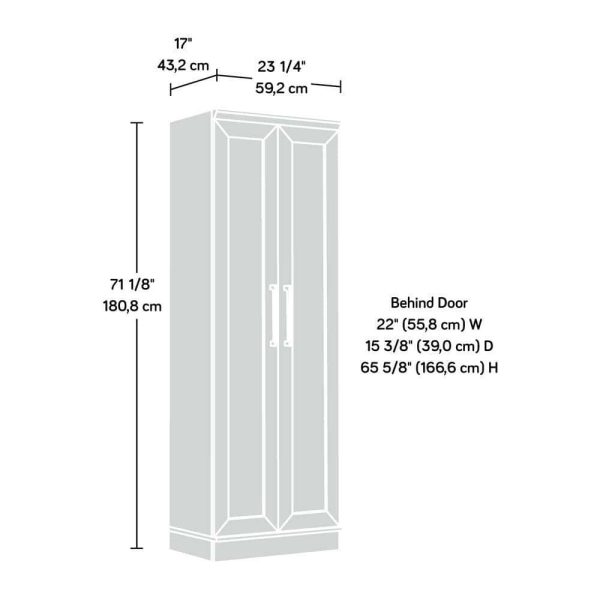 SAUDER HomePlus Soft White 23 in. Wide Storage Cabinet - Image 3