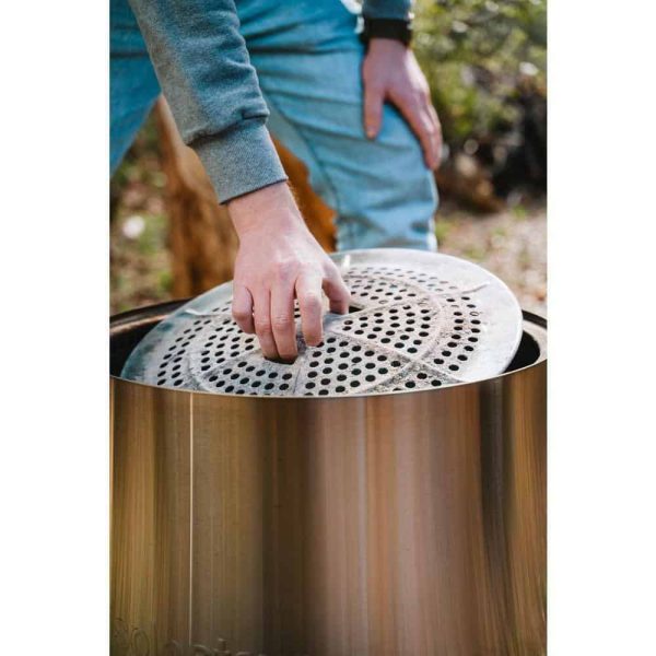 Yukon, Stand   Shelter 2.0 27 in. x 27 in. x 19.8 in. Outdoor Stainless Steel Wood Burning Fire Pit - Image 6