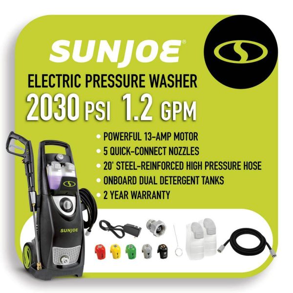 Sun Joe SPX3000 2030 MAX PSI 1.2 GPM 13 Amp Cold Water Corded Electric Pressure Washer - Image 13