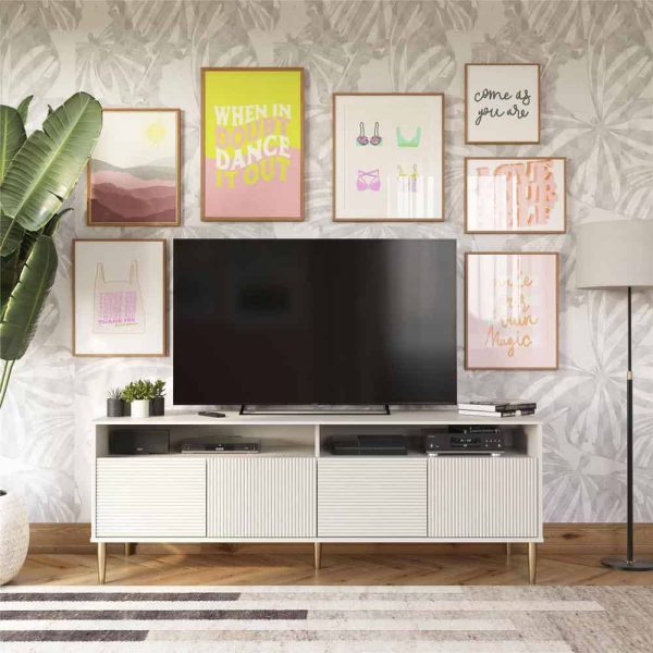 Mr. Kate  Daphne 62.4 in Taupe TV Console Fits TV s up to 65 in. with Doors - Image 12