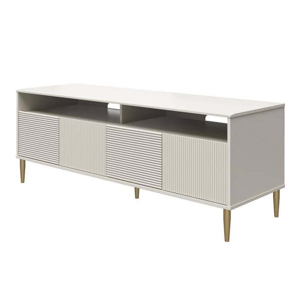 Mr. Kate  Daphne 62.4 in Taupe TV Console Fits TV s up to 65 in. with Doors - Image 3