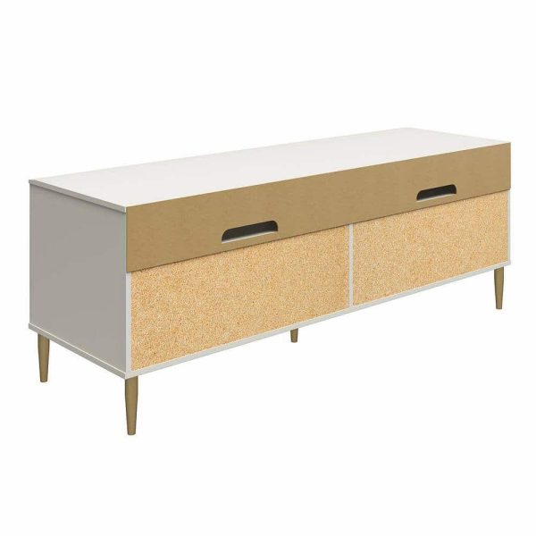 Mr. Kate  Daphne 62.4 in Taupe TV Console Fits TV s up to 65 in. with Doors - Image 4