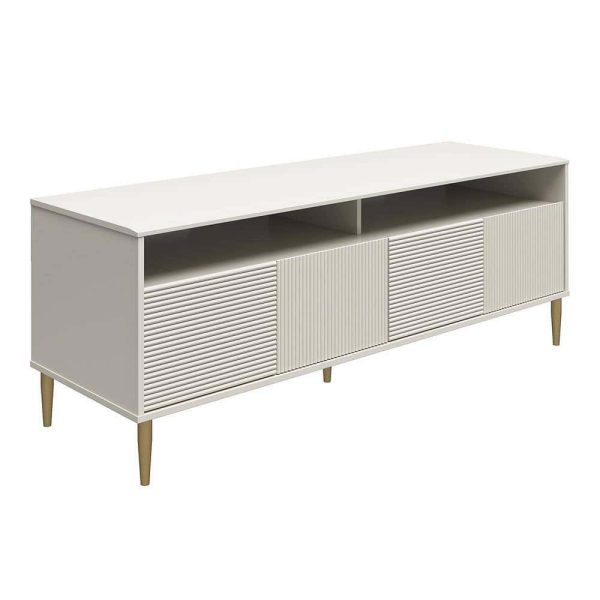 Mr. Kate  Daphne 62.4 in Taupe TV Console Fits TV s up to 65 in. with Doors - Image 2