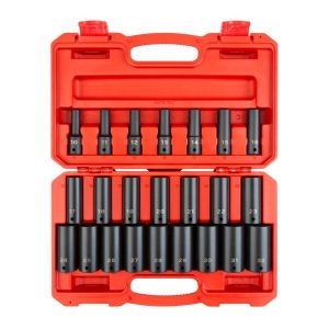 1/2 in. Drive Deep 6-Point Impact Socket Set, 23-Piece (10 mm   32 mm)