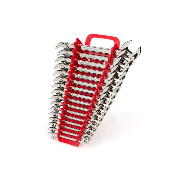 WAE91202 10 mm to 27 mm Angle Head Open End Wrench Set Keeper (16-Piece)