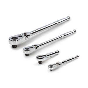 SRH99111 1/4,3/8,1/2 in. Drive Flex Head Quick-Release Ratchet Set (4-Piece)