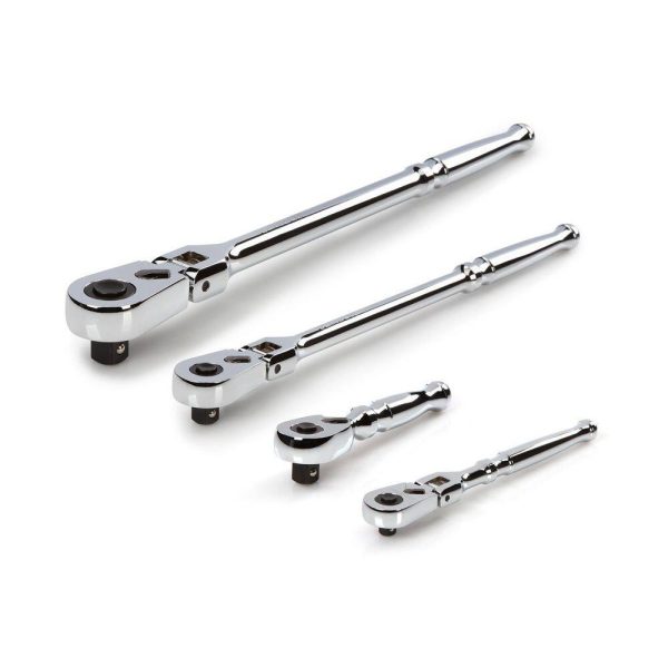 SRH99111 1/4,3/8,1/2 in. Drive Flex Head Quick-Release Ratchet Set (4-Piece)