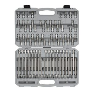 SHB91312 3/8 in. Drive Hex, Torx, Phillips, Slotted, Square Bit Socket Set (91-Piece)