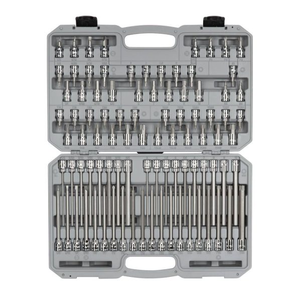 SHB91312 3/8 in. Drive Hex, Torx, Phillips, Slotted, Square Bit Socket Set (91-Piece)