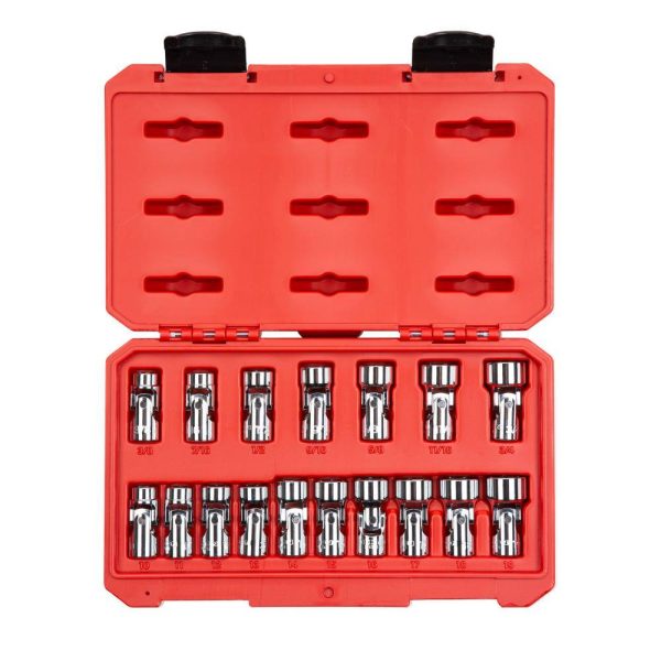 SHD91301 3/8 in. Drive Universal Joint Socket Set (17-Piece)