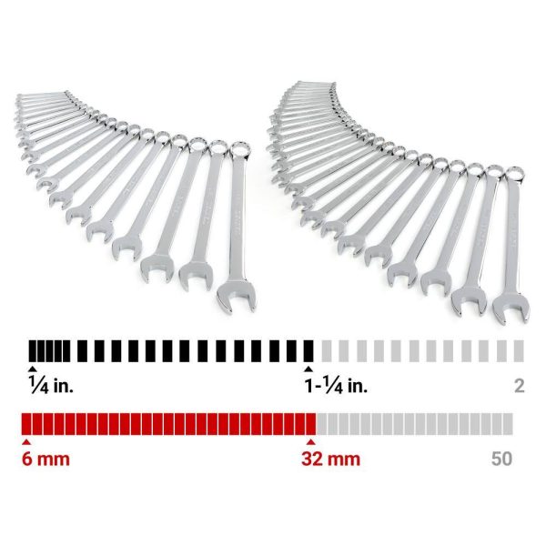 WCB90301 1/4 in.   1-1/4 in., 6 mm   32 mm Combination Wrench Set (46-Piece) - Image 6