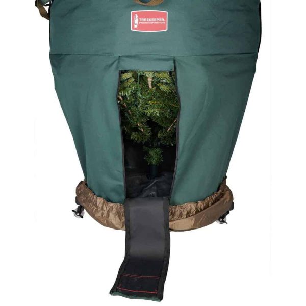 TreeKeeper Large Girth Upright Christmas Tree Storage Bag for Trees Up to 9 ft. Tall and 70 in. Wide (includes Rolling Tree Stand) - Image 2