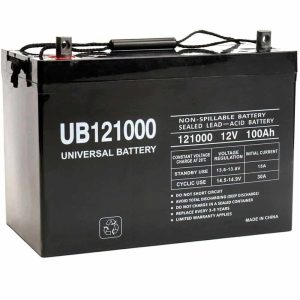 UPG UB121000 (Group 27) 12-Volt 100 Ah Z1 Terminal Sealed Lead Acid (SLA) AGM Rechargeable Battery