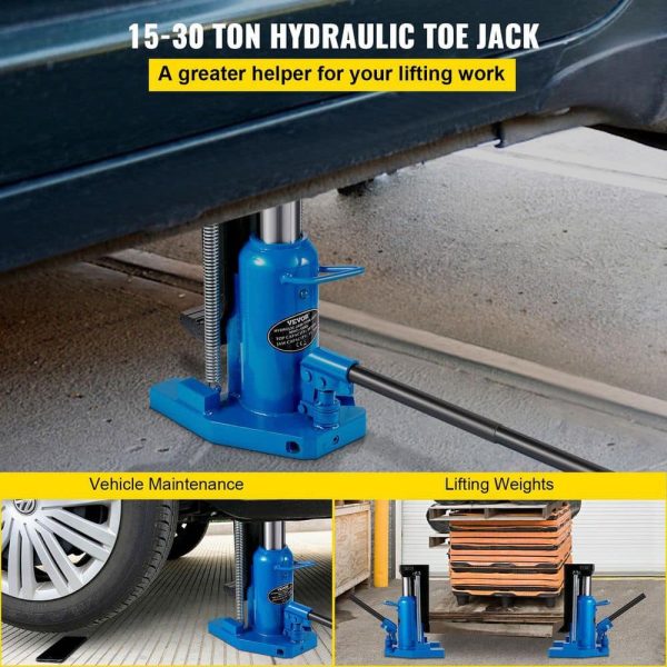 YYJZQJD15-30TPETEV0 Hydraulic Toe Jack 15-Ton On Toe Toe Jack Lift 30-Ton On Top Lift Capacity 6-1/5 in. Stork Air Hydraulic Toe Jack - Image 2
