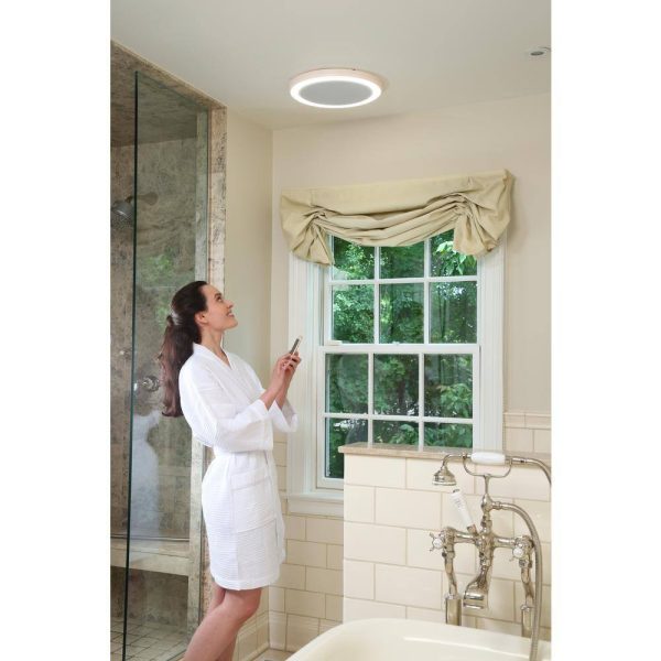 HOMEWERKS 7130-16-BT 110 CFM Ceiling Mount Bathroom Exhaust Fan with Bluetooth Speakers and LED Light - Image 8