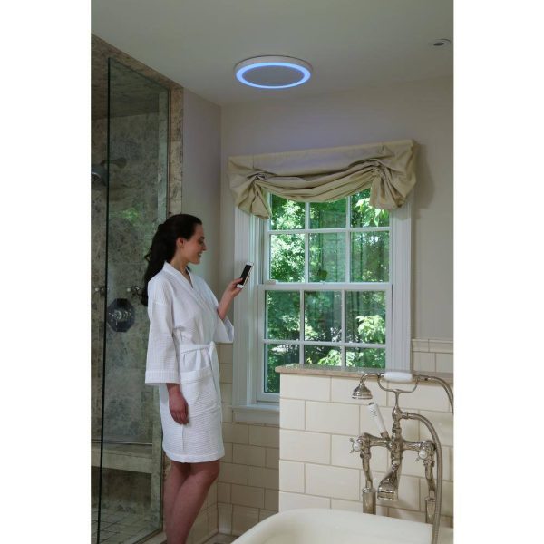HOMEWERKS 7130-16-BT 110 CFM Ceiling Mount Bathroom Exhaust Fan with Bluetooth Speakers and LED Light - Image 9