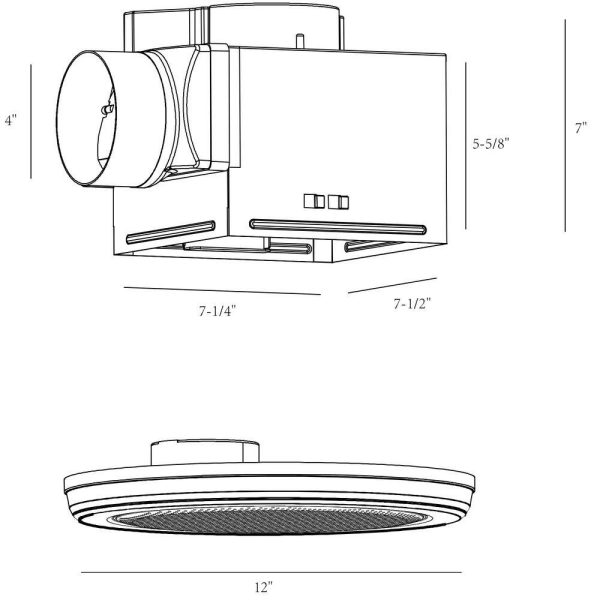 HOMEWERKS 7130-18-BT 80 CFM Ceiling Mount Bathroom Exhaust Fan with Bluetooth Speaker and LED Light - Image 7