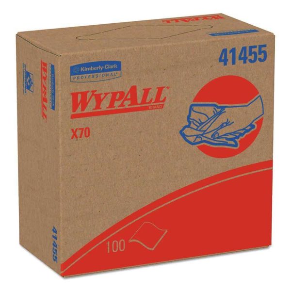 WYPALL KCC41455 X70 Cloths, POP-UP Box, 9-1/10 in. x 16-4/5 in., White, 100/Box, 10 Boxes/Carton